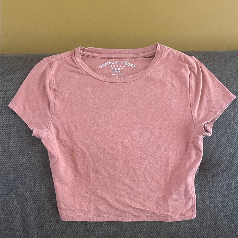 Aeropostale Seriously Soft Baby Tee - Dusty Rose